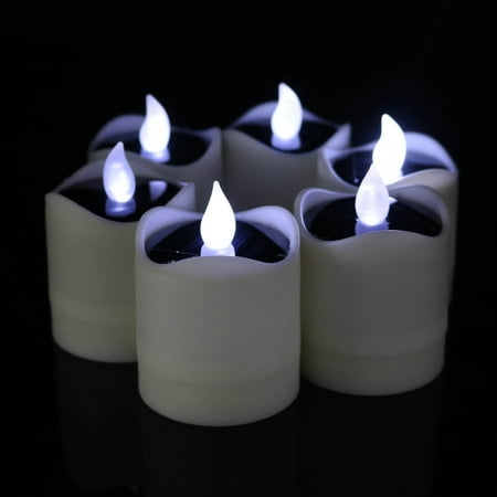 

Moocorvic 6pc Halloween Solar Candle Light Outdoor Decoration LED Candle Light