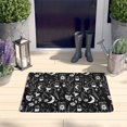 thumbnail image 2 of Black Tarot Moon Moth Pattern Flannel Non Slip Door Rugs,Washable Door Mats Indoor,Decorative Door Mats,Dirt-Resistant and Absorbent Doormat for Entrance,Bedroom,Kitchen,Bathroom,31.5x17in(80x43cm), 2 of 4