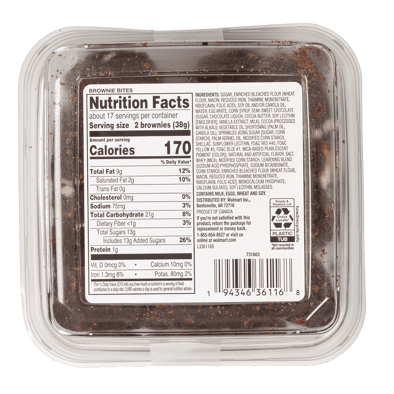 Freshness Guaranteed Holiday Brownie Bites, 22.2 oz, 33 Count (Soft, Baked, Sweet Dessert)