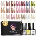 thumbnail image 1 of Hot6sl Ofertas de La Semana Kit de 24 Esmaltes Gel de Color, Clásico y de Moda, 3 Botellas de Capa Base, Capa Superior Mate y Brillante, 1 of 7