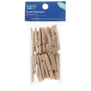 Hello Hobby Medium Brown Wood Clothes Pins, 25 Count
