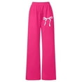 thumbnail image 4 of Pink Sweatpants Women Wide Leg Sweatpants Women High Waisted Pants with Pockets Baggy Jogger Pants Trousers Sweatpants Fashion Clothing, 4 of 5