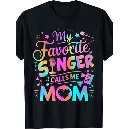 Women's Colorful Rainbow Music Singer Mom T-Shirt