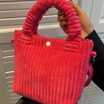 thumbnail image 1 of Bolsa Corduroy Commute Bags Bucket Otoño Invierno Shopper Monedero Botón para Niñas Viajes JShteea Para Estrenar, 1 of 9