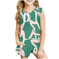 thumbnail image 1 of TopLLC Round-Neck Tank Top Sets Fashion Girls' Casual Sleeveless Tops Round Neck Collar Printed Short Pants Sets Girl Set, 1 of 8