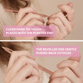 thumbnail image 4 of Czech Glass Cuticle Pusher by Bona Fide Beauty - Duel Ended Manicure Stick in Pink, 4 of 5