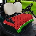 thumbnail image 2 of Golf Cart Seat Covers for 2 Seater,Watermelon Soft Microfiber Cart Seat Towel Blanket,Black Polka Dots Green Summer Fruits Absorbent Breathable Non Slip Bench Seats Protector for Golf Course 51"x31", 2 of 9