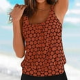thumbnail image 5 of GEWSEY Plus Size for Women Tankini Swimsuits for Women Trendy Tank Tops Modest Bathing Suits Swimwear Orange, XL, 5 of 7