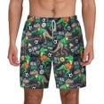 thumbnail image 2 of Goofa Dinosaur Plays Soccer Printed Men's Swim Trunks Board Shorts Quick Dry Mens Swimming Trunks with Compression Liner,Breathable Fit Hawaii Beach Shorts-Medium, 2 of 9