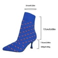 thumbnail image 2 of SACFOF Womens Knit Ankle Boots Pointed Toe Kitten Heels Booties Low Heel Ankle Boots, 2 of 6