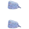 thumbnail image 2 of Sonducket Gorros de calabaza para enfermera, Color puro, botón polaco opaco, estampado Pro Tie Back, banda para el sudor multifuncional, L29 2Conjunto, 2 of 6