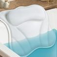 thumbnail image 1 of Almohada de baño para bañera Almohada de bañera para cabeza y cuello Malla de aire 4D Almohada para bañera de hidromasaje Reposacabezas con antideslizante 6 ventosas fuertes Almohada de bañera de lujo, 1 of 5