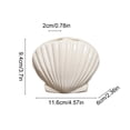 thumbnail image 3 of chaungfeng Ceramic Shell Toothbrush Holder, White Seashell Design with 2-Slot, Modern Toothbrush Organizer, Decorative Stand for Bathroom Sink and Countertop (White), 3 of 6