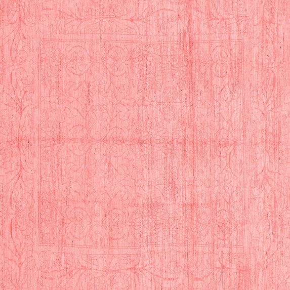 Ahgly Company Indoor Square Abstract Red Modern Area Rugs, 6' Square