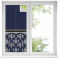thumbnail image 2 of Boho Navy Blue Flower Window Privacy Film, Abstract Bohemia Pesley Floral Static Cling UV Sun Blocking Tint Film Heat Control Windows Films for Bedroom Bathroom, Window Stickers 17.7"x39.3", 2 of 8