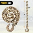 thumbnail image 7 of Nilight 3/8" X 35" Trailer Safety Chain 2Pcs Grade 70 Towing Chain with Clevis Snap Hooks 26400lbs Break Strength Use for Trailer, RV,and Boat Towing, 7 of 7