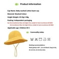 thumbnail image 4 of Gubotare Toddler Sun Hat Breathable UPF50+ Wide Brim Kids Baby Toddlers Sun Hat Boys Girls Sun Protection Hat Beach Bucket Hat Swim (T,Size 3-12 Months), 4 of 5