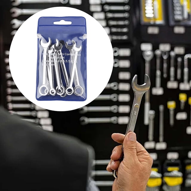 WUSUOWEI 10PCS Mini Wrenches Set,Alloy Steel,Metric Ignition Wrenches Sets Open and Box Wrenches Set,Small Wrenches Set,Sturdy,Delicate and Durable Combination Wrenches Sets with Storage Pouches