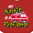 thumbnail image 4 of Inktastic My Auntie is a Firefighter with Fire Truck Boys or Girls Baby Bib, 4 of 4