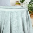 thumbnail image 6 of Unique Bargains Soft Flannel Fleece Sofa Throw Blanket, 59" x 78", Mint Green, 6 of 8