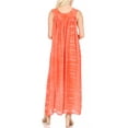thumbnail image 2 of Sakkas Adele Sequin Embroidered Scoop Neck Sleeveless Dress / Cover Up - Pink - One Size Regular, 2 of 5