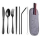 thumbnail image 1 of Cuchara Portátil Campamento Paja 8pcs Cubiertos Acero Inoxidable Juego Con Estuche Reutilizable para La en Casa Viajes Al Aire Libre, 1 of 9