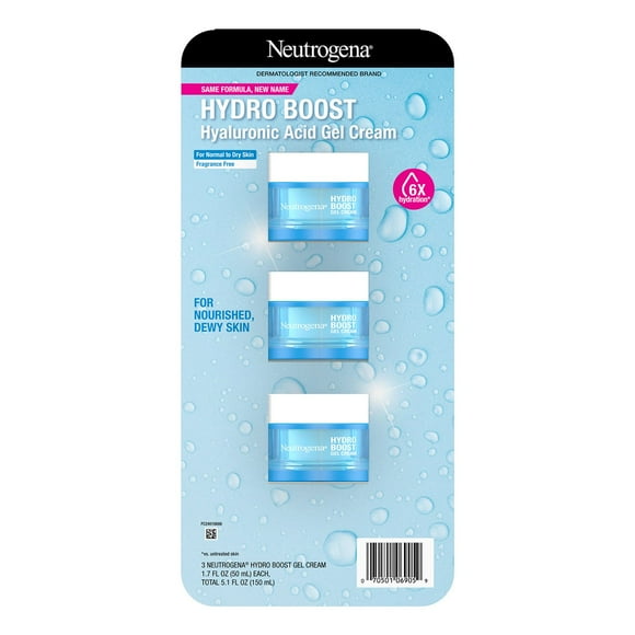 Neutrogena Hydro Boost 48-Hour Water Gel Cream Face Moisturizer, 1.7 fl. oz., 3 pk.