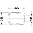 thumbnail image 2 of Duravit 0067410000 D-Code Toilet Seat and Cover, Elongated, White Finish, 2 of 4