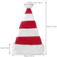 thumbnail image 3 of Chmadoxn Christmas Decorations Xmas Tree Decor Christmas Children's Hat Christmas Gift Children's Christmas Hat Christmas Stitching Red And Green Striped Plush Hat, 3 of 3