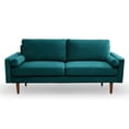thumbnail image 3 of Enor Furniture Linnea 70" Upholstered Modern Fabric Sofa in Green, 3 of 8