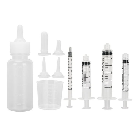 Pet Kits, Kitten Feeding Bottles Multiple Scale Replacement Nipple Rate Control For Newborn Kittens For Rabbits White
