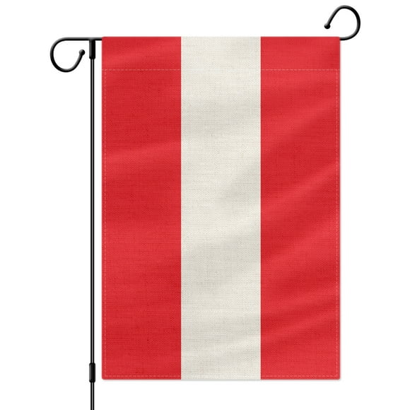 PTEROSAUR Austria Garden Flag, Austrian National Flag, 12.5x18 inch Double Sided Burlap for House Yard Lawn Indoor Outdoor Decor