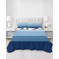 thumbnail image 3 of Blue Ombre Full Size Down Alternative Comforter, Lightweight Comforter Quilt Bedding Set with Pillow Shams Modern Abstract Art Farmhouse Striped All Seasons Bed Comforter Duvet Insert 78"x90", 3 of 7