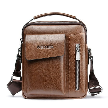 Men's Genuine Leather Shoulder Bag Messenger Briefcase CrossBody Handbag for Business