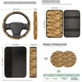 thumbnail image 6 of HUIACONG Fish Camouflage Pattern Car Seat Cover Set, with Steering Wheel Cover Key Ring, Compatible with Trucks Vehicles, 6 of 7