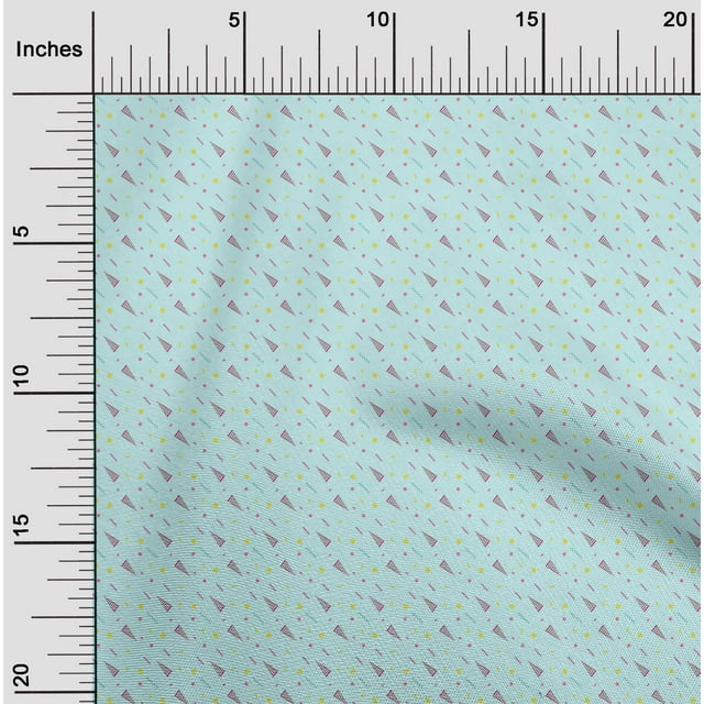 oneOone Cotton Flex Fabric Dot|Zig Zag & Triangle Geometric Decor Fabric Printed BTY 40 Inch Wide