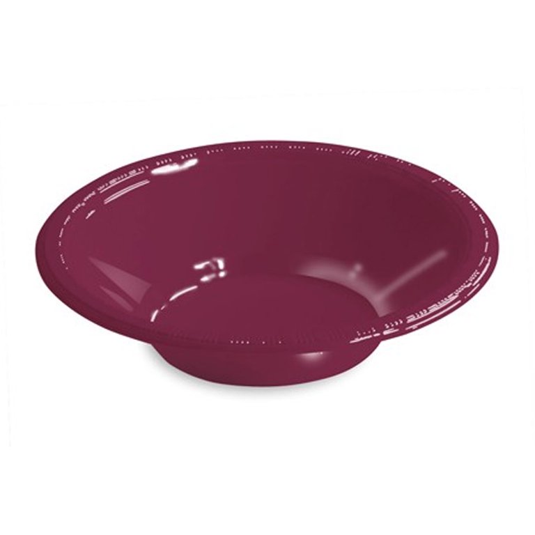 Burgundy Premium 12 oz Plastic Bowls