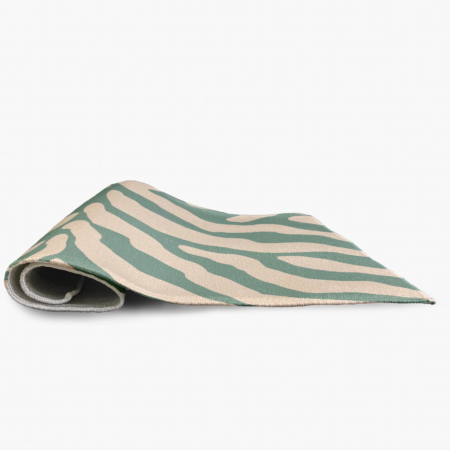 Simply Daisy 5' Round Eucalyptus Animal Stripe Spring Chenille Indoor/Outdoor Rug