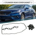 thumbnail image 3 of Unique Bargains Valve Cover Gasket,Cylinder Head Valve Seal Gasket, for Hyundai Sonata 2.4L L4 Electric/Gas, Rubber, with Valve Stem Seals, No.224412G100, Black, 3 of 7