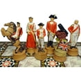 thumbnail image 5 of American Revolutionary War Chess Set W/ Mosaic DESIGN Board 14" Independence, 5 of 8