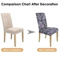 thumbnail image 7 of Botanical Dining Chair Covers Set of 4 Vintage Floral and Bee Design Washable Polyester Stretch Slipcovers Removable Seat Protector for Rustic Dining Room, 7 of 7