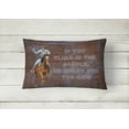 thumbnail image 2 of Carolines Treasures SB3061PW1216 Roper Horse If You Climb In The Saddle- Be Ready For The Ride Indoor & Outdoor Fabric Decorative Pillow, 2 of 3