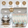 thumbnail image 5 of Summer Ocean Window Privacy Film, Watercolor Coastal Coral Shell Seaweed Beige Static Cling UV Sun Blocking Heat Control Window Tint Day and Night, Non-Adhesive One Way Privacy Cover 17.7''x78.7'', 5 of 7