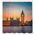 thumbnail image 3 of Ambesonne Colorful Shower Curtain, Big Ben and Parliament, 69"Wx84"L, Multicolor, 3 of 5
