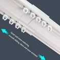 thumbnail image 4 of Double Row Silent Ceiling Curtain Track, Aluminum Alloy Ceiling Curtain Track, Partition Curtain Track for Bedroom Living Room Window Hotel, 4 of 7