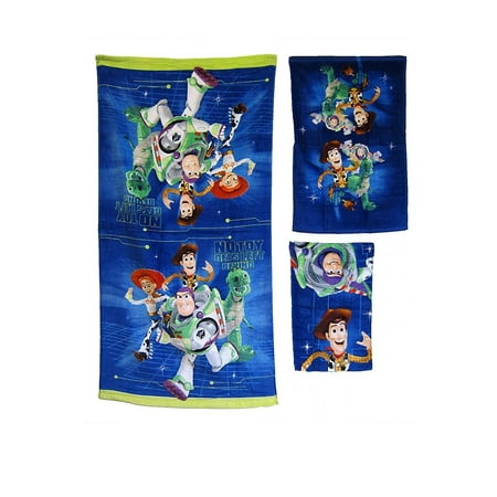 - Disney Pixar TOY STORY 3-PC Towel Set, 100% Cotton Bath Towel 25