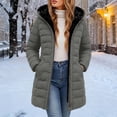 thumbnail image 3 of Qiggri Women's Hooded Puffer Coat Fleece Lined Full Zip Long Sleeve Outerwear Coat With Pockets for Winter Comfy Smart Casual Office Casual Outdoor M, 3 of 7
