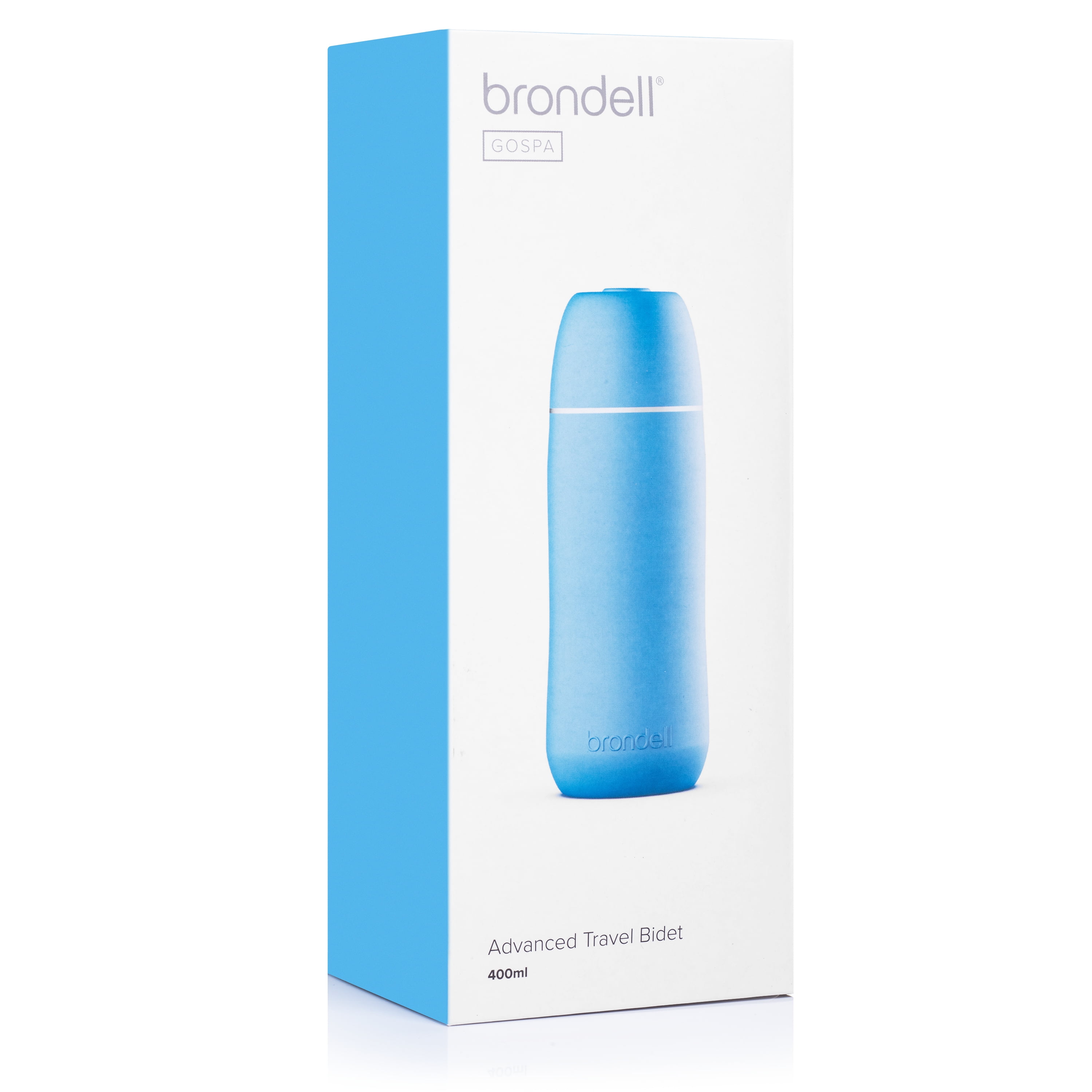 GoSpa Advanced Travel Bidet (400ml), Blue w/ Retractable Nozzle and Drawstring Carrying Bag