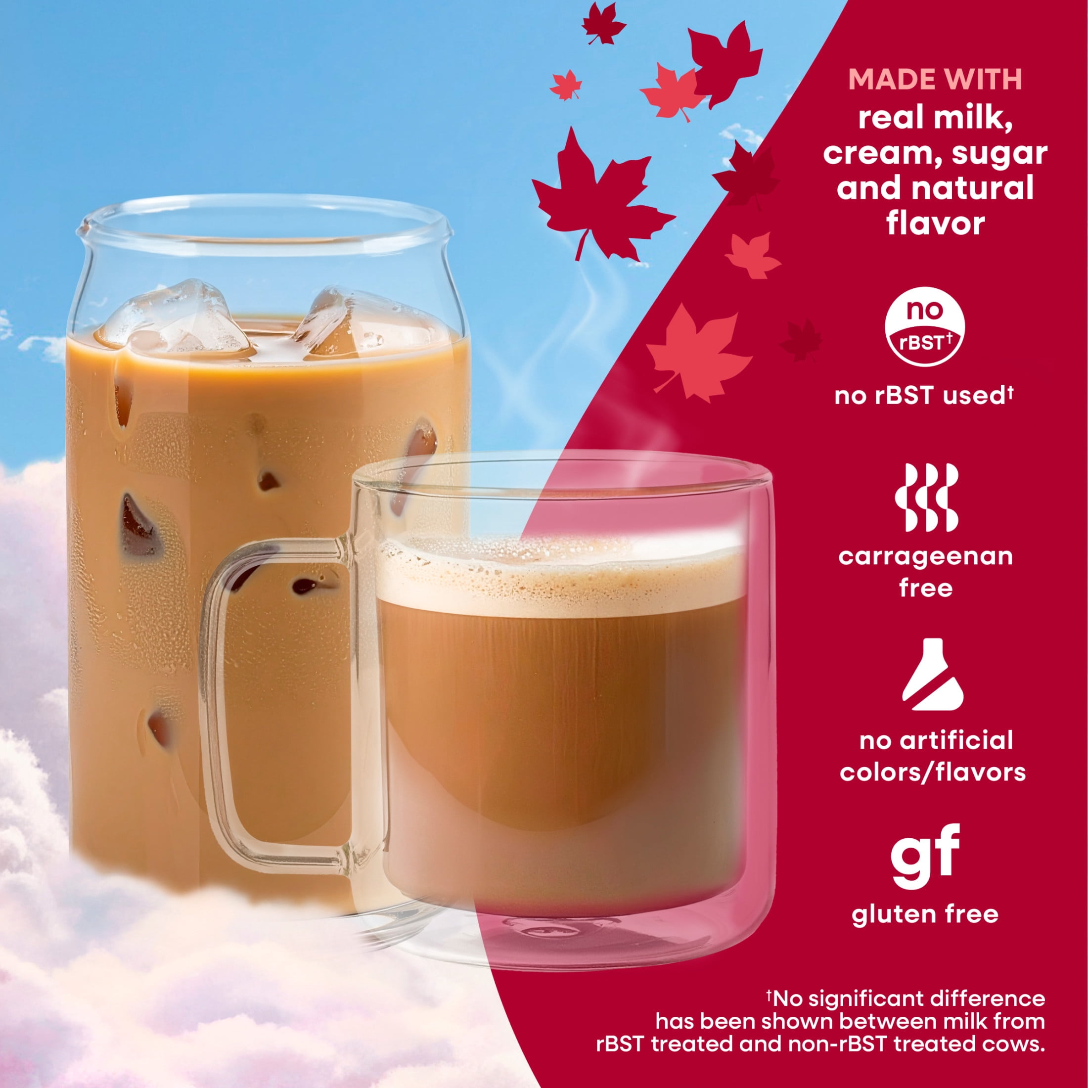 natural bliss Maple Butterscotch Flavored Creamer, Gluten Free Creamer for Hot & Iced Fall Drinks 32 fl oz
