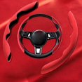 thumbnail image 3 of New Fluffy Anti-Skid Steering Wheel Cover Segmented Protector Safe and Non Slip Car Accessory and Durable Easy to Install for Steering Wheels of Universal Fit 99% Car (Suede Material Red), 3 of 8